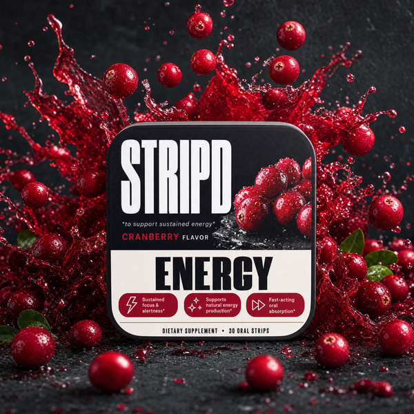 STRIPD Energy cranberry oral strips product image