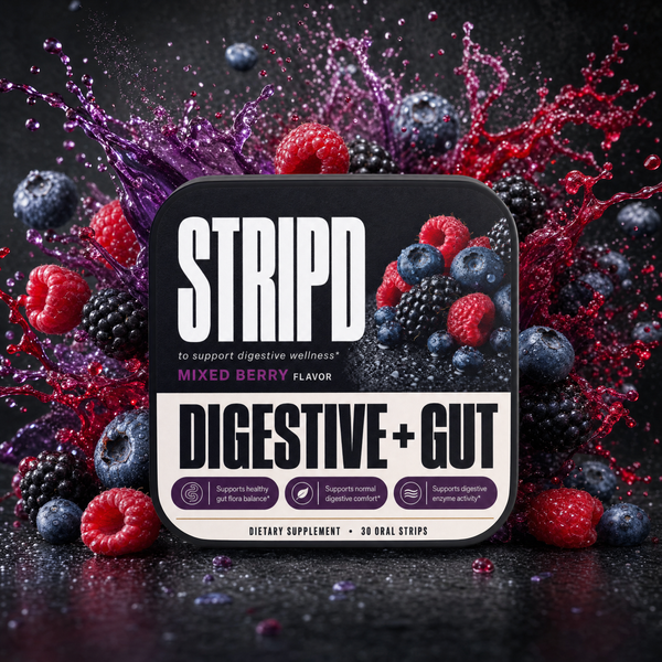 STRIPD Plus Digestion mixed berry oral strips product image